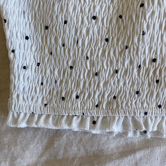 ruched polka dot crop top - Picture 2 of 4